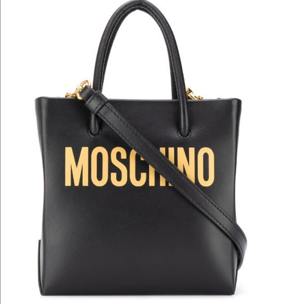 Moschino Mini  Logo Tote Bag With Dust Bag